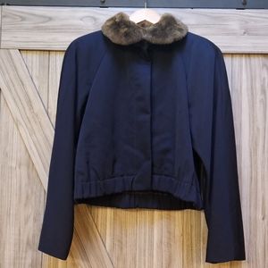 John Anthony Couture 1970s Rare Exquisite Vintage Fox Fur Collar Blazers